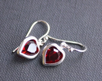 Heart Crystal Earrings- by I Heart This Jewelry- READY TO SHIP (see details)