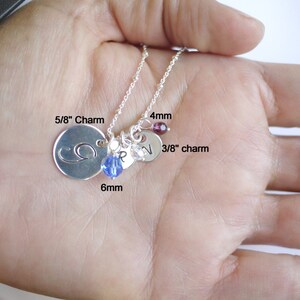 Add On/ Upgrade ONE Birthstone Crystal for charm or initial necklace image 4