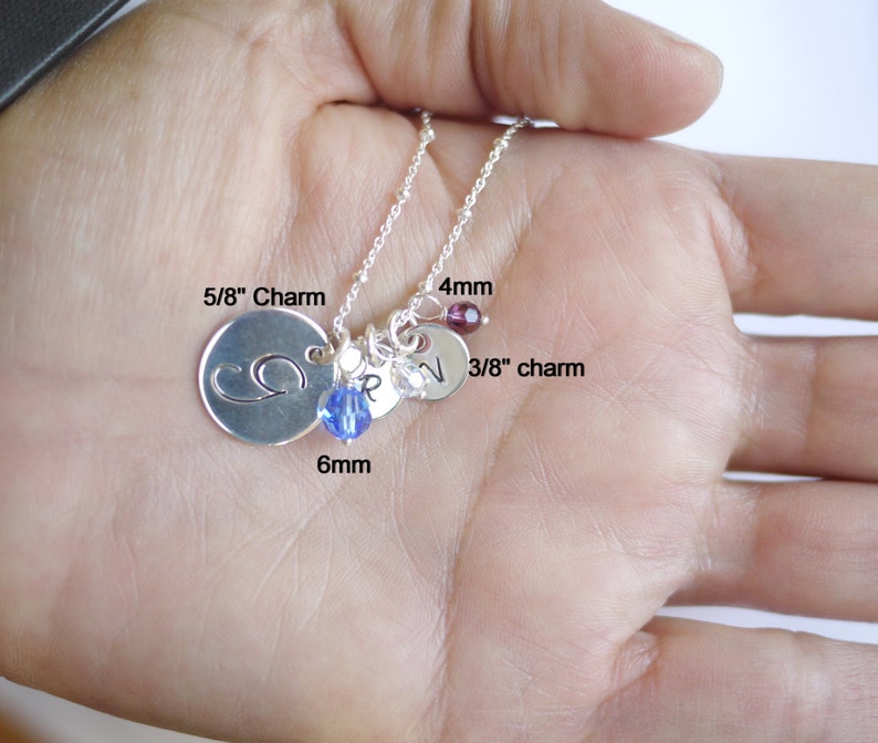 Add On/ Upgrade ONE Birthstone Crystal for charm or initial necklace image 4