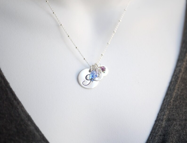 Add On/ Upgrade ONE Birthstone Crystal for charm or initial necklace image 5