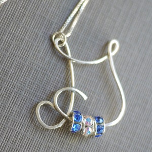 Add On/ Upgrade ONE RONDELLE Birthstone Crystal for use with an I Heart This Initial Pendant Necklace image 3