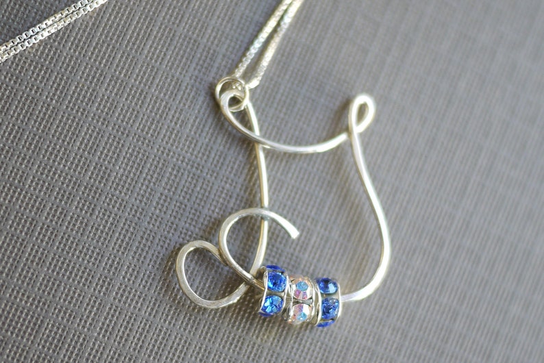 Add On/ Upgrade ONE RONDELLE Birthstone Crystal for use with an I Heart This Initial Pendant Necklace image 3