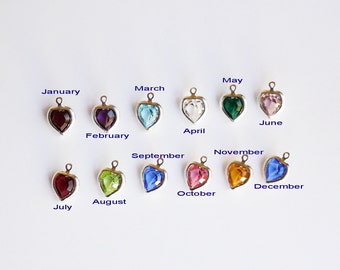 Heart Shaped Birthstone Crystal