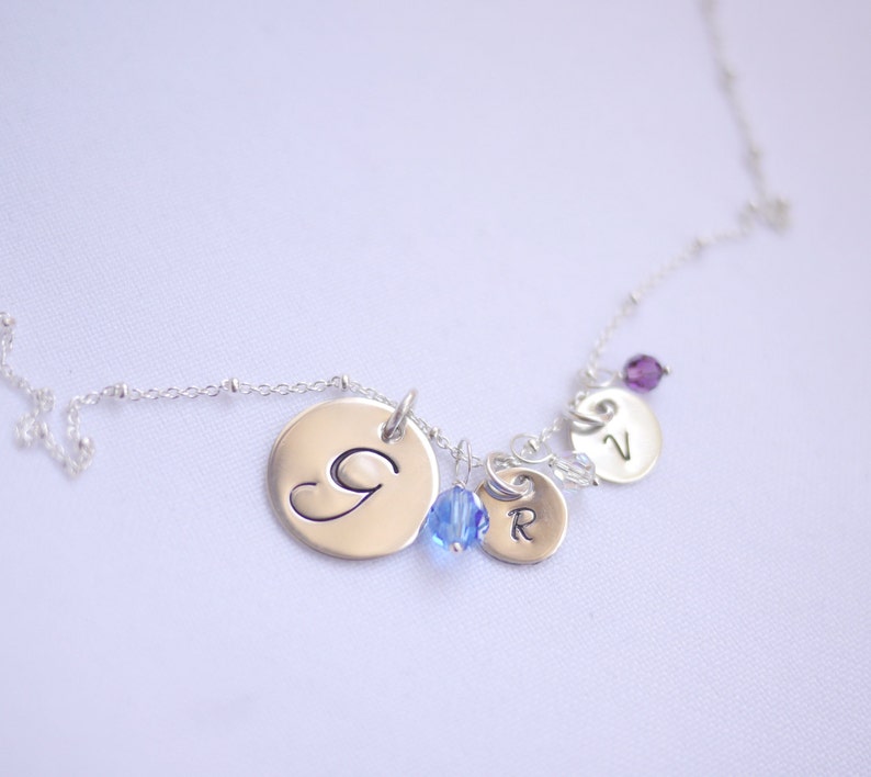 Add On/ Upgrade ONE Birthstone Crystal for charm or initial necklace image 3