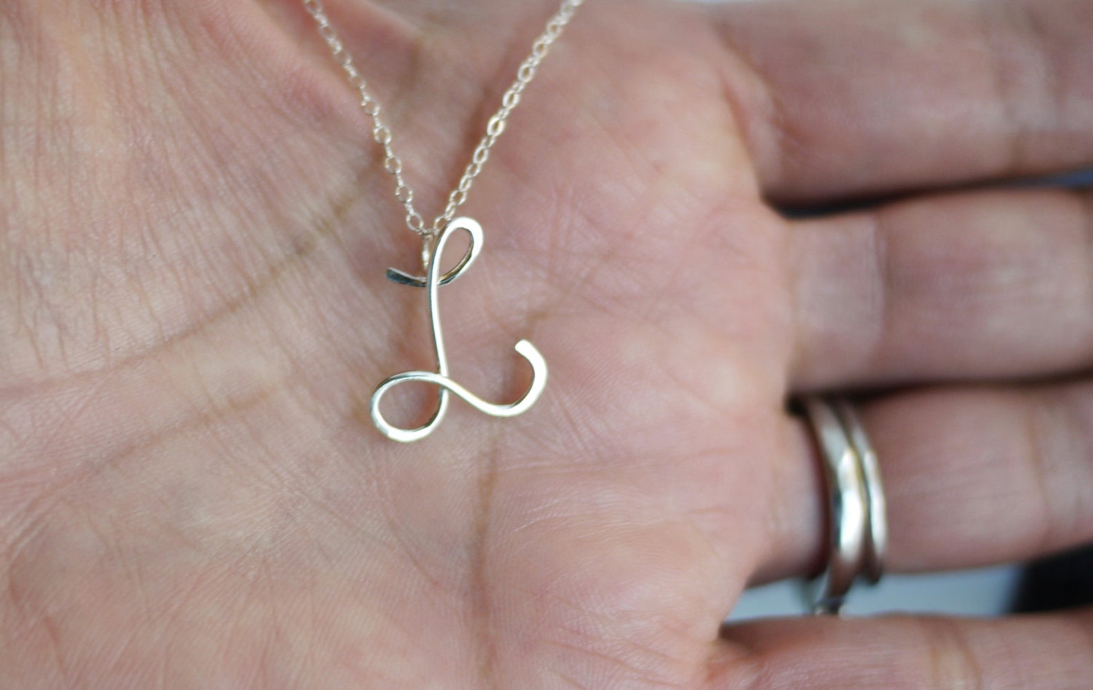 4 Bridesmaids Sterling Silver Initial Necklace Etsy