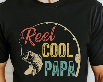 Reel Cool Papa Fishing DTF Transfer, Fishing Papa Ready to Press, Grandpa Desing, Father's Day Tee, T-shirt Transfer, Iron-on
