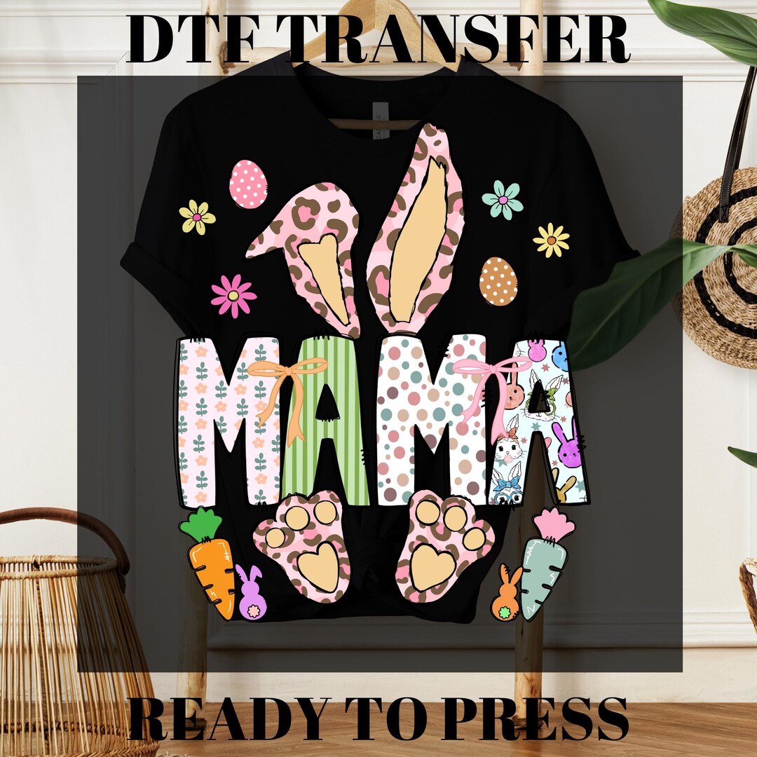 Easter Mama DTF Transfer, Bunny Leopard Print Ready to Press - Etsy