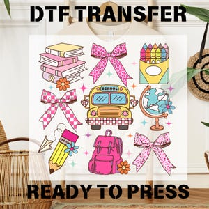 Retro Back To School DTF Transfer: Groovy Teacher Heat Press Design