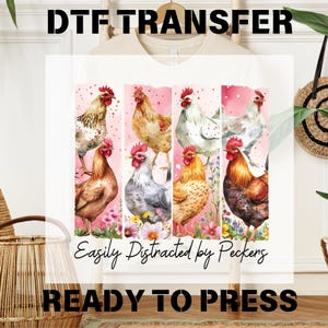 Retro Boho Chicken Farm DTF Transfer, Funny Chicken Ready To Press, Brushstroke Chicken Dtf, Bulk Dtf Transfer,Easy DIY Iron-On,Chicken Mama