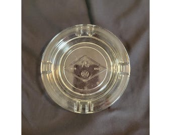 Vintage General Electric GE 75th Anniversary Glass Ashtray 1878-1953 Collectible
