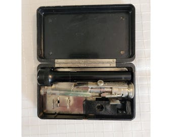Vintage B-D Busher Automatic Injector Kit Glass Syringe Medical Collectible Case