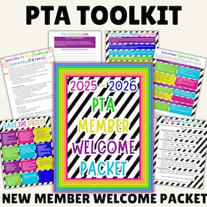PTA Welcome Packet Canva Template: Editable PTO Resources (Digital Download)