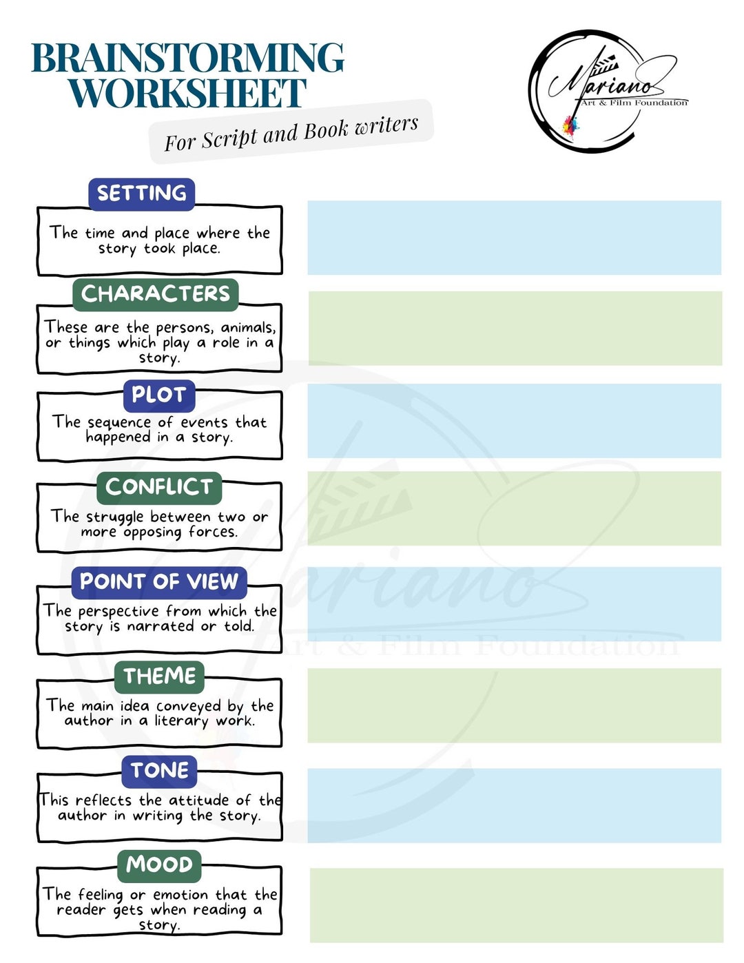 Brainstorming, Storyline, Script Outline Template for Movie Script or ...