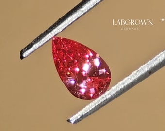 Diamante rosa cultivado en laboratorio, de 1,00 a 5,00 quilates, en forma de pera, diamantes sueltos para hacer anillos de boda, anillos de boda personalizados para mujer.