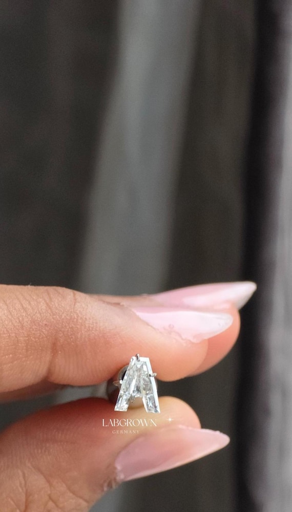 A Shaped Letter Lab Made Diamond Anniversary Gift |Loose Lab Grown Diamond For Earring & Necklace| Fancy Shape Diamond Jewelry|Gifts For Her