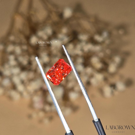 Vivid Pink Radiant Cut Lab Grown Diamond,1.00 to 5.00CT Loose Radiant Lab Created Diamond,Pink Diamond for Engagement Ring or Custom Jewelry