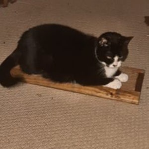 Handmade Cat scratcher furniture for cats and kitties that far outlasts the cardboard versions.