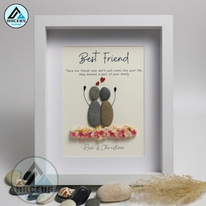Personalized Best Friend Pebble Art, Birthday Gifts, Gifts For Best Friends, Friends Female, Best Friend Pebble Art, Pebble Art Gift