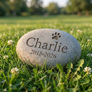 Personalisierter Hund Erinnerungsstein Garten Stein | Gravierte Haustier Erinnerung Andenken | Kundenspezifisches Beileidgeschenk im Freien für Haustier-Verlust-Erinnerung Bild 12