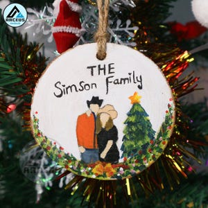Custom Ornaments, Custom Family Ornament, Personalized Ornament Gift, Painted Ornaments, Wood Ornaments, Custom Christmas Ornament, Ornament