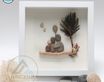 Arte de guijarros personalizado para mamá, recuerdo familiar, regalo para el Día de la Madre