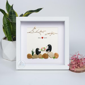 You Are My Penguin Gift, Penguin Love Pebble Art | Penguin Art For Boyfriend, Girlfriend, Husband, Wife Romantic Gift Unique