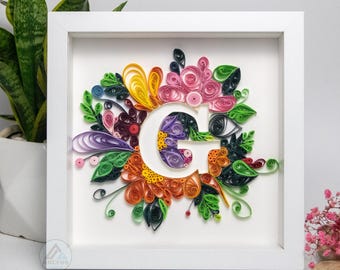 Custom letters, Personalized Gift, Quilling paper art, Anniversary gift,  Wedding gift, Gift for couple, Unique design, Monogram