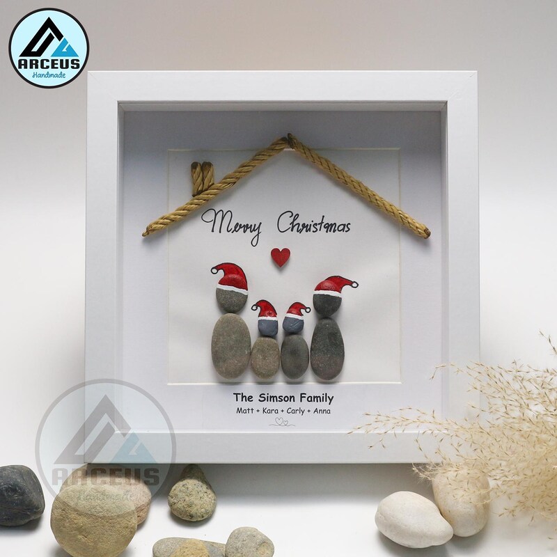 Christmas Pebble Art Etsy Uk