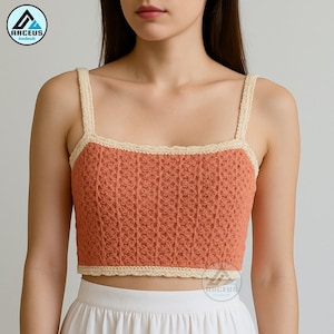 The Crop Top Crochet Pattern PDF with Video Tutorial | Beginner Crochet Top DIY | Summer Crochet Crop Top | Easy Summer Top Tutorial