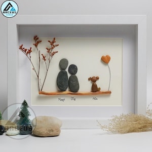 Personalized Golden Wedding Anniversary Pebble Art, 50th Anniversary Pebble Art, Gift for Parents, Friends, Spouse, Pebble Art Gift