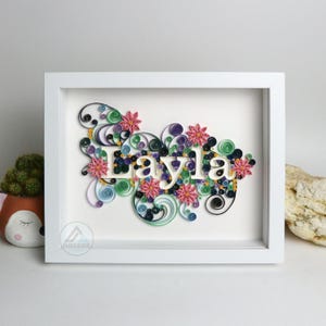 Personalized Gifts - Quilling Art Name, Name Sign, Name Gifts, Name Sign For Wall, Baby Room Décor, Baby Gifts, Custom Art, Nursery Art