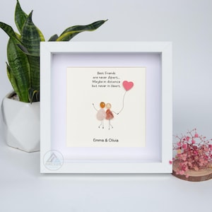 Personalized Best Friend Pebble Art, Birthday Gifts, Gifts For Best Friends, Friends Female, Best Friend Pebble Art, Pebble Art Gift