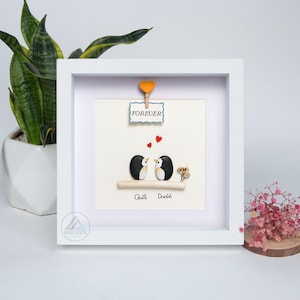You Are My Penguin Gift, Penguin Love Pebble Art | Penguin Art For Boyfriend, Girlfriend, Husband, Wife Romantic Gift Unique