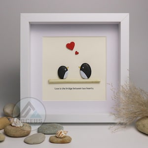 You Are My Penguin Gift, Penguin Love Pebble Art | Penguin Art For Boyfriend, Girlfriend, Husband, Wife Romantic Gift Unique