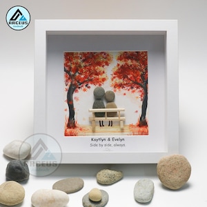 Personalized Best Friends Pebble Art, Pebble Art Friends, Pebble Art, Pebble Art Autumn Gifts, Pebble Art Friends, Customize Pebble Art