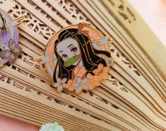 禰豆子 エナメルピン | 鬼滅の刃 金メッキ 桜デザイン - Etsy 日本