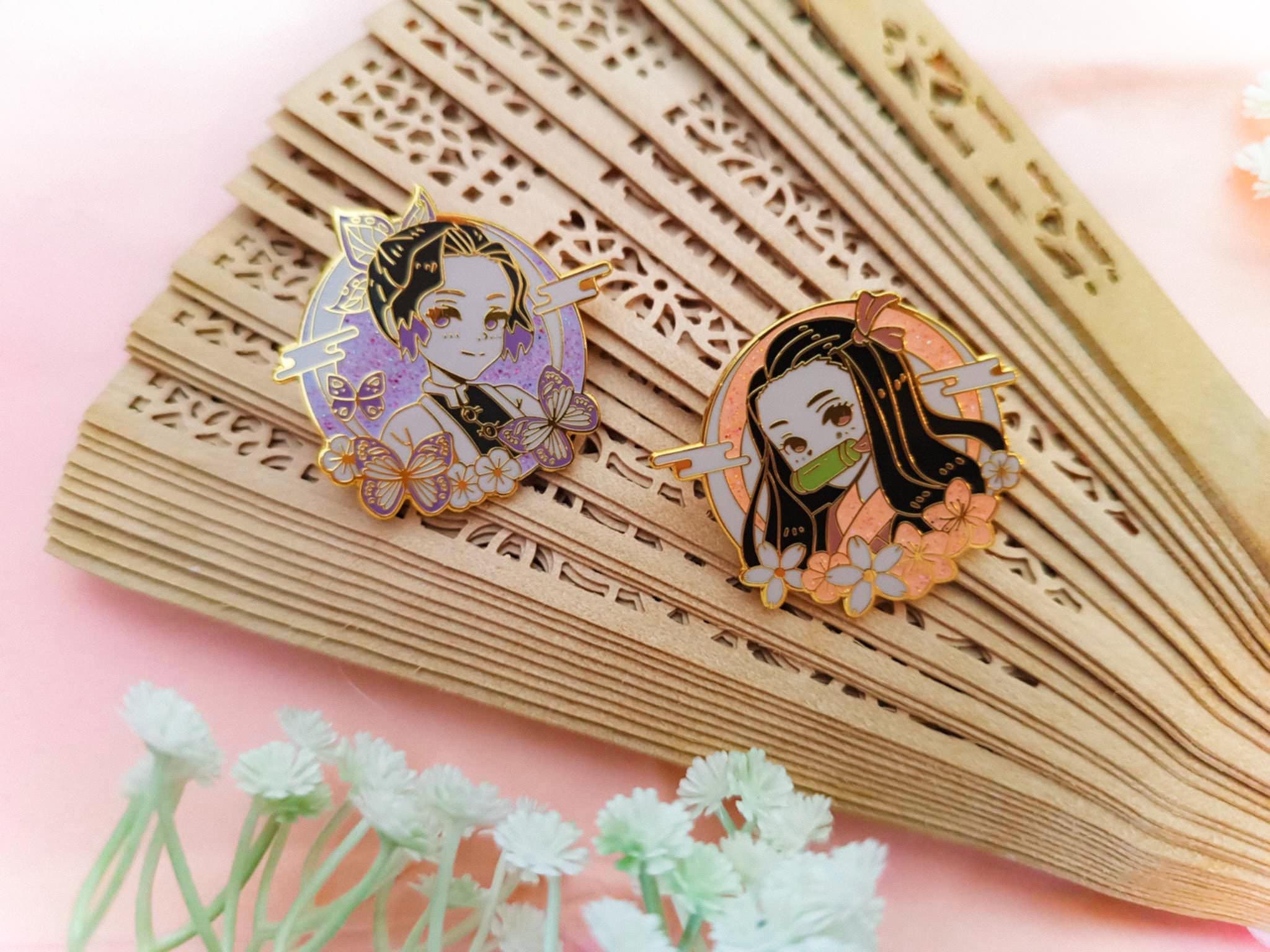 禰豆子 エナメルピン | 鬼滅の刃 金メッキ 桜デザイン - Etsy 日本
