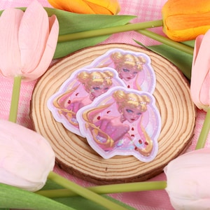 Holografische sticker Sailor Moon | Pastelkleurige kawaii-animesticker | Leuke magische meisjessticker | Perfect cadeau voor fans van Sailor Moon en anime