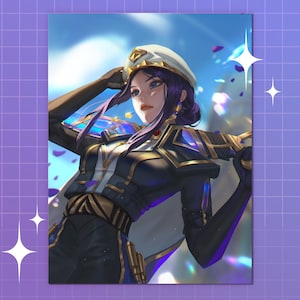 Caitlyn Arcane Print | Caitlyn Art Print | Arcane & League of Legends Fan Art | Gift for LoL Fans, Fanmade Anime Art, Caitlyn Poster Print
