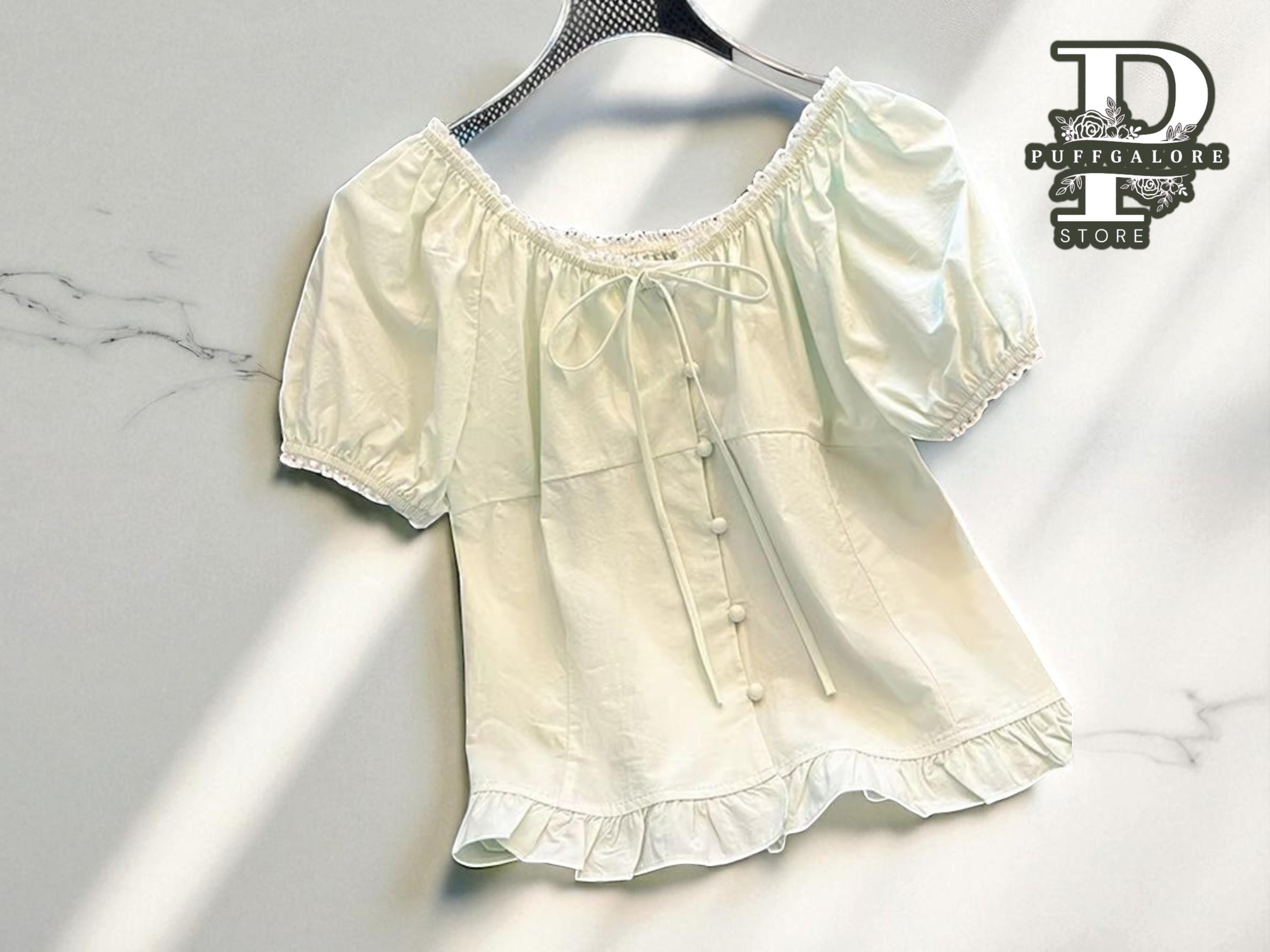 Cotton Bow Blouse - Etsy