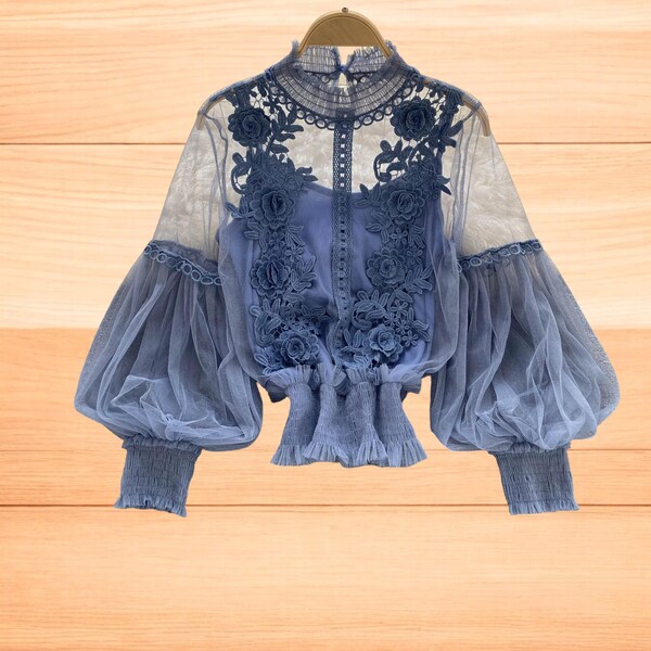 LACE UP BLOUSE ECHOS OF ENCHANTMENT
