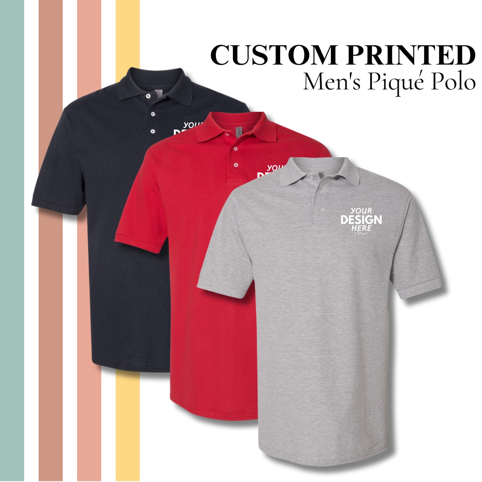 Custom Golf Shirts, Business Logo Polo, Custom Polo Shirt, Custom Polo