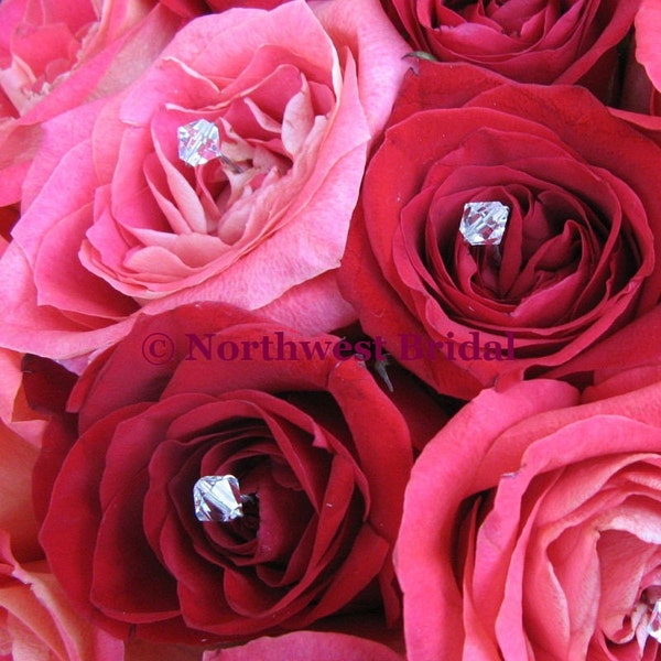 24 Wedding Bouquet Jewelry 6mm Swarovski Crystal BICONE