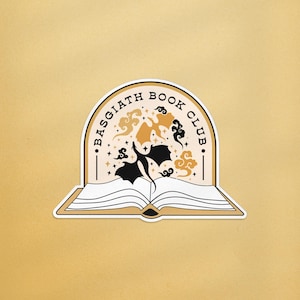 Basgiath Book Club Sticker, Fourth Wing Sticker, Basgiath War College Sticker, Fourth Wing Basgiath Sticker, Dragon Sticker, Fantasy Sticker