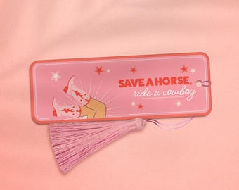 Save A Horse, Ride A Cowboy Bookmark, Smut Bookmark, Spicy Bookmark, Cowboy Romance Bookmark, Smut Book Lover Gift, Booktok Bookmark