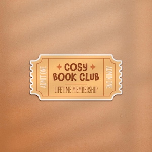 Cozy Book Club Aufkleber, Herbstbuch Aufkleber, Süßer Herbstlicher Aufkleber, Bücherliebe Herbst Aufkleber für Kindle, Halloween Aufkleber
