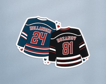 Heated Rivalry Jersey Sticker, Ilya and Shane Sticker, Hollander and Rozanvo Sticker, Ice Hockey Sticker, Ice Hockey Romance, Sports Romance