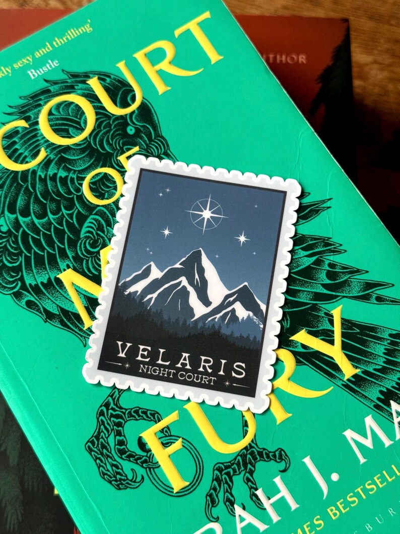 Tampon Velaris, Sticker ACOTAR, Sticker ACOTAR, Sticker cour de nuit, Sticker Velaris, Sticker Kindle livresque, Sticker romantisme, ACOTAR image 2