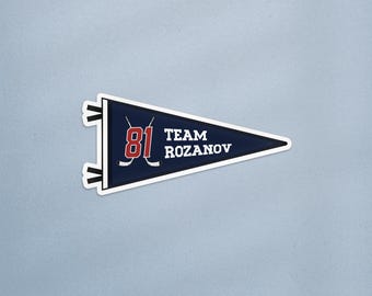 Sticker team Rozanov, sticker verwarmde rivaliteit, sticker ijshockey, ijshockeyromantiek, sportromantiek, mlm-sticker