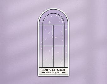 Adesivo ACOTAR per Kindle Starfall Festival, Adesivo ACOTAR, Adesivo Night Court Starfall, Regalo per gli amanti dei libri fantasy, Adesivo romantico per Kindle